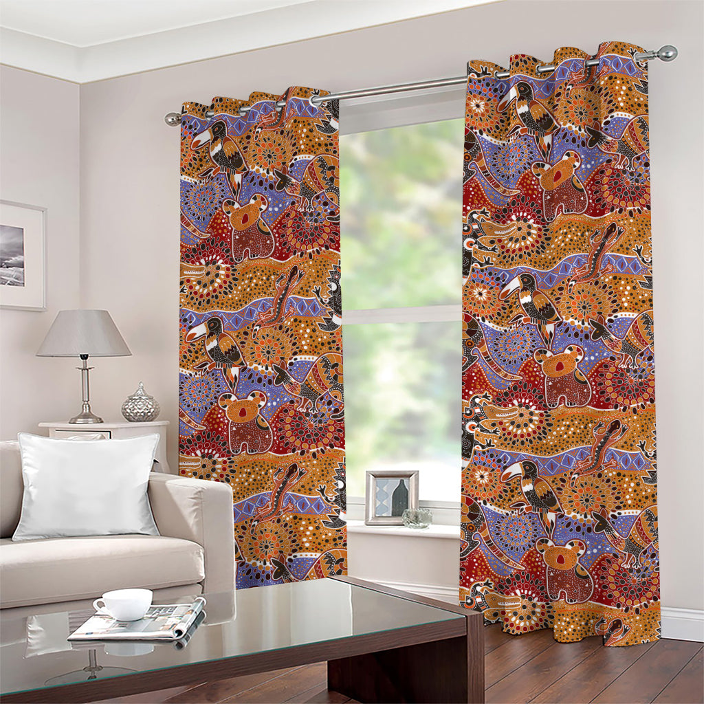 Australian Animals Pattern Print Grommet Curtains