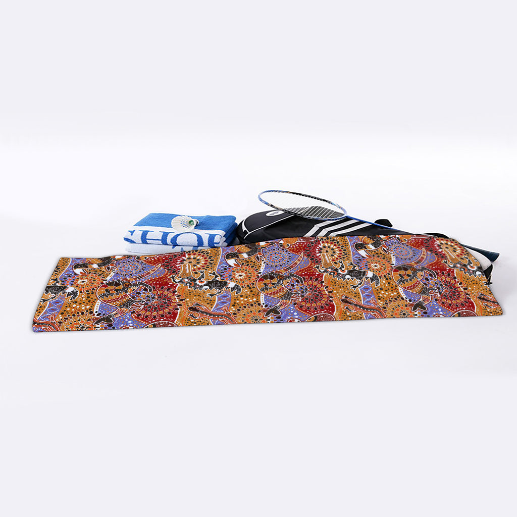 Australian Animals Pattern Print Sports Towel