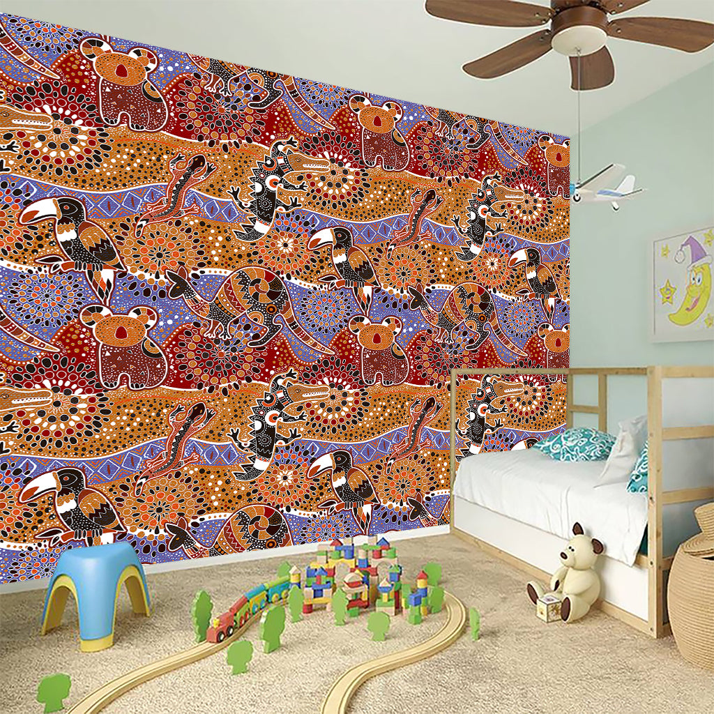 Australian Animals Pattern Print Wall Sticker