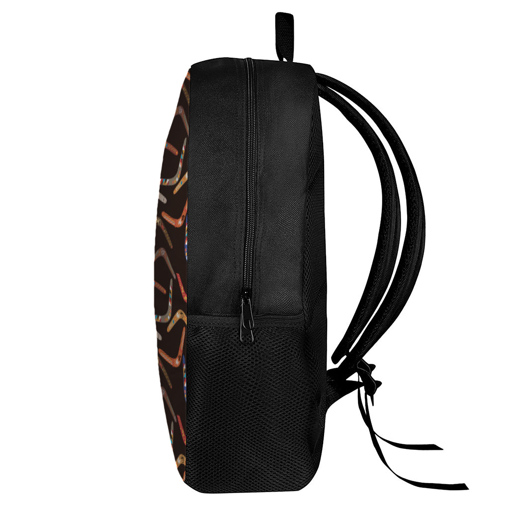 Australian Boomerang Pattern Print 17 Inch Backpack