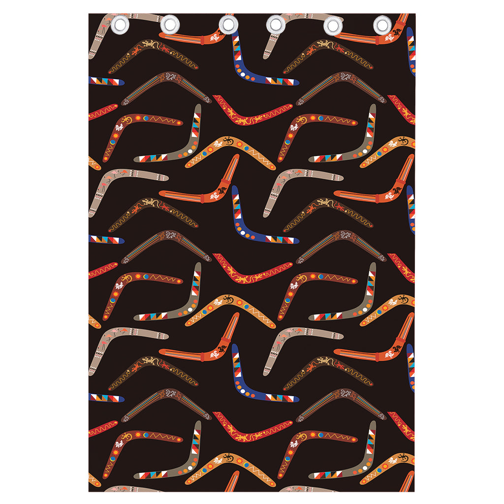Australian Boomerang Pattern Print Curtain