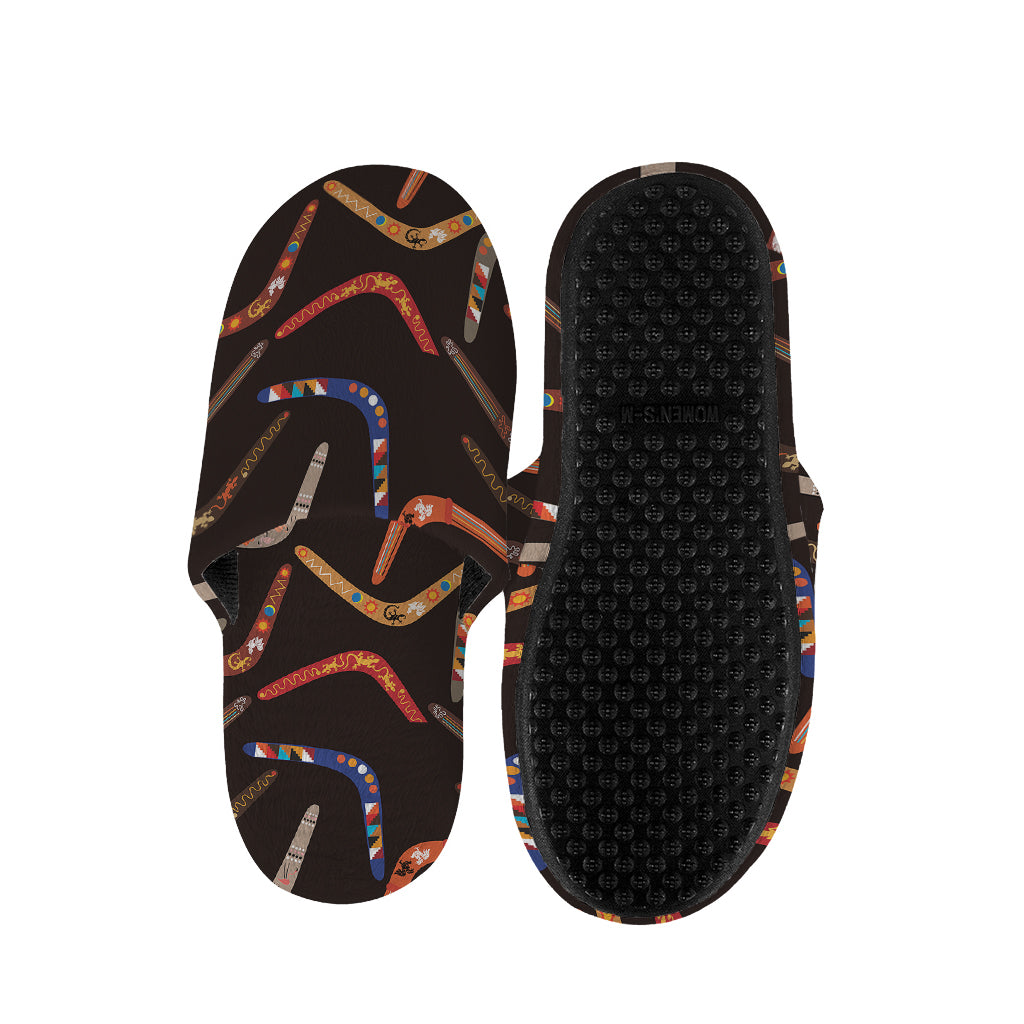 Australian Boomerang Pattern Print Slippers