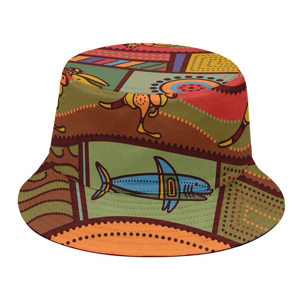 Australian Ethnic Pattern Print Bucket Hat