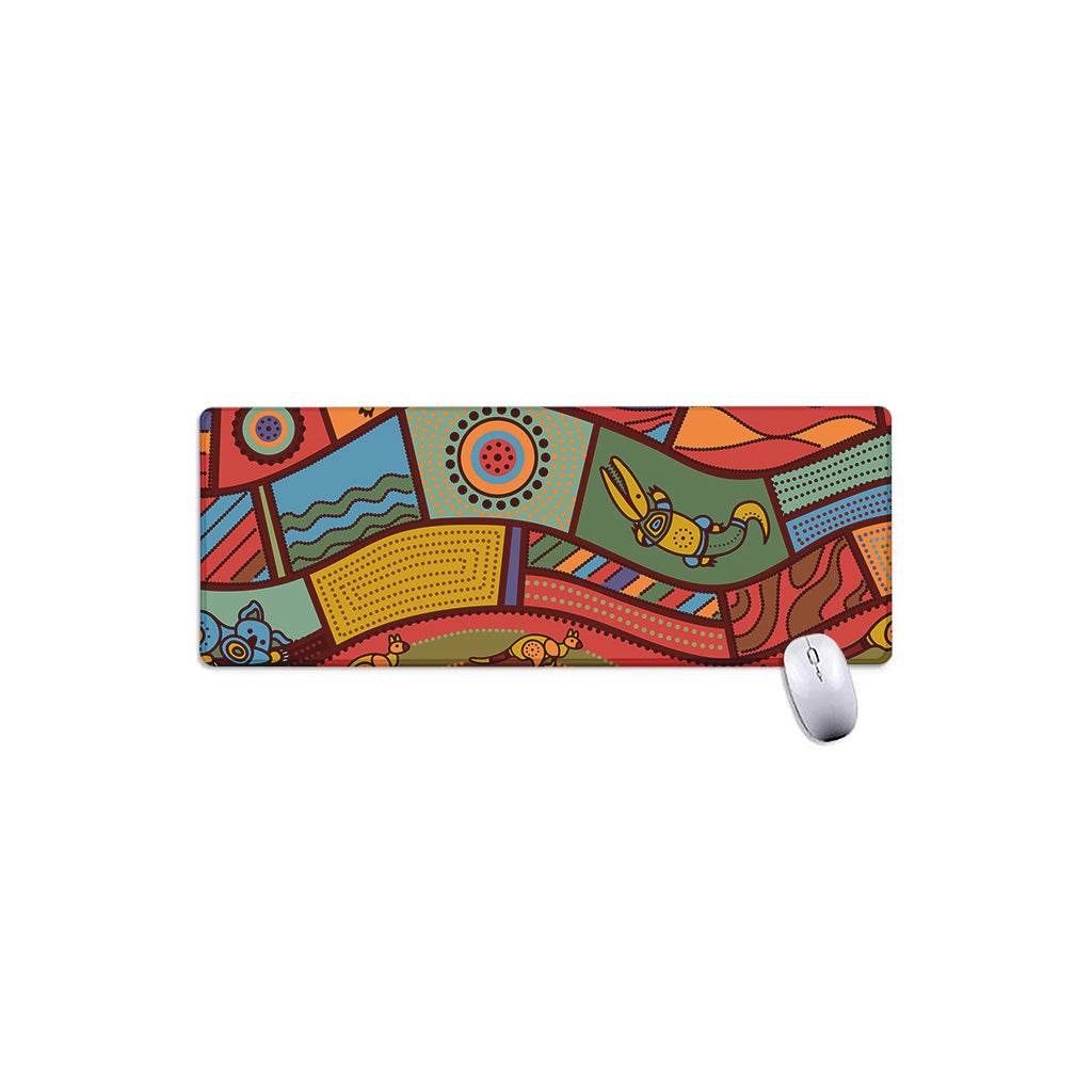 Australian Ethnic Pattern Print Extended Mouse Pad