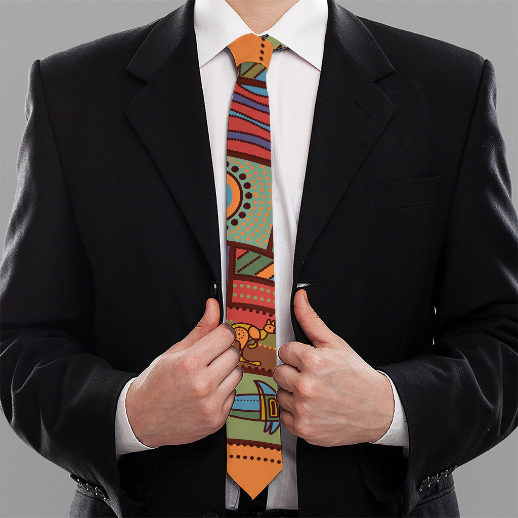 Australian Ethnic Pattern Print Necktie
