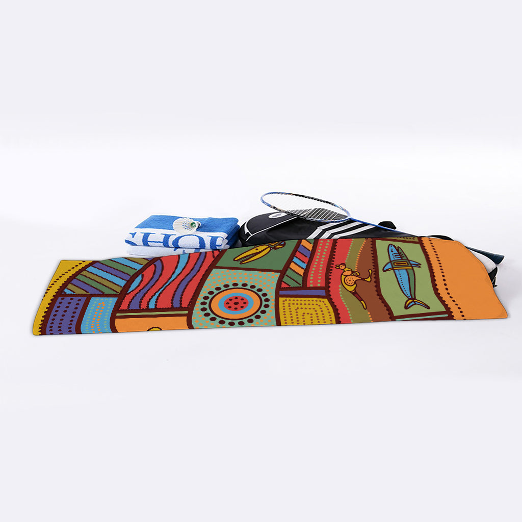 Australian Ethnic Pattern Print Sports Towel