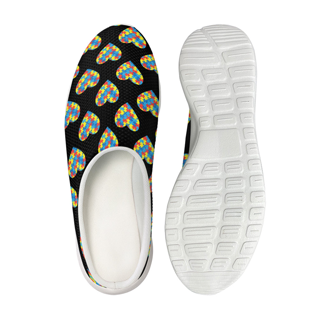 Autism Awareness Heart Pattern Print Mesh Casual Shoes