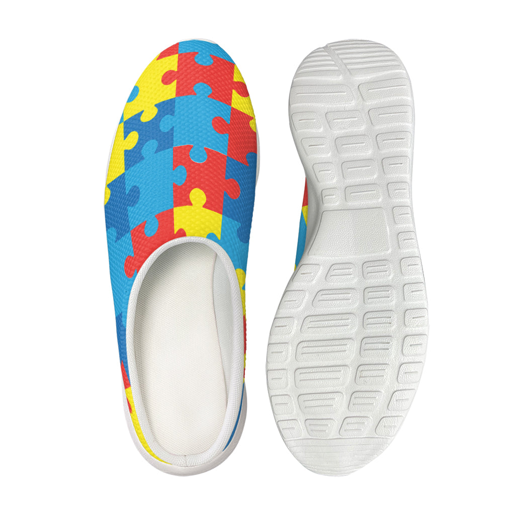 Autism Awareness Pattern Print Mesh Casual Shoes