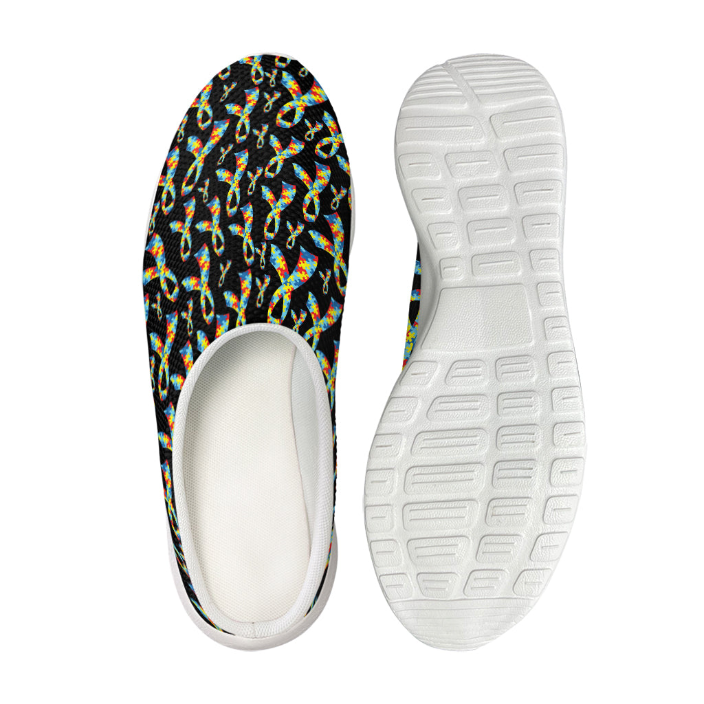 Autism Awareness Ribbon Pattern Print Mesh Casual Shoes