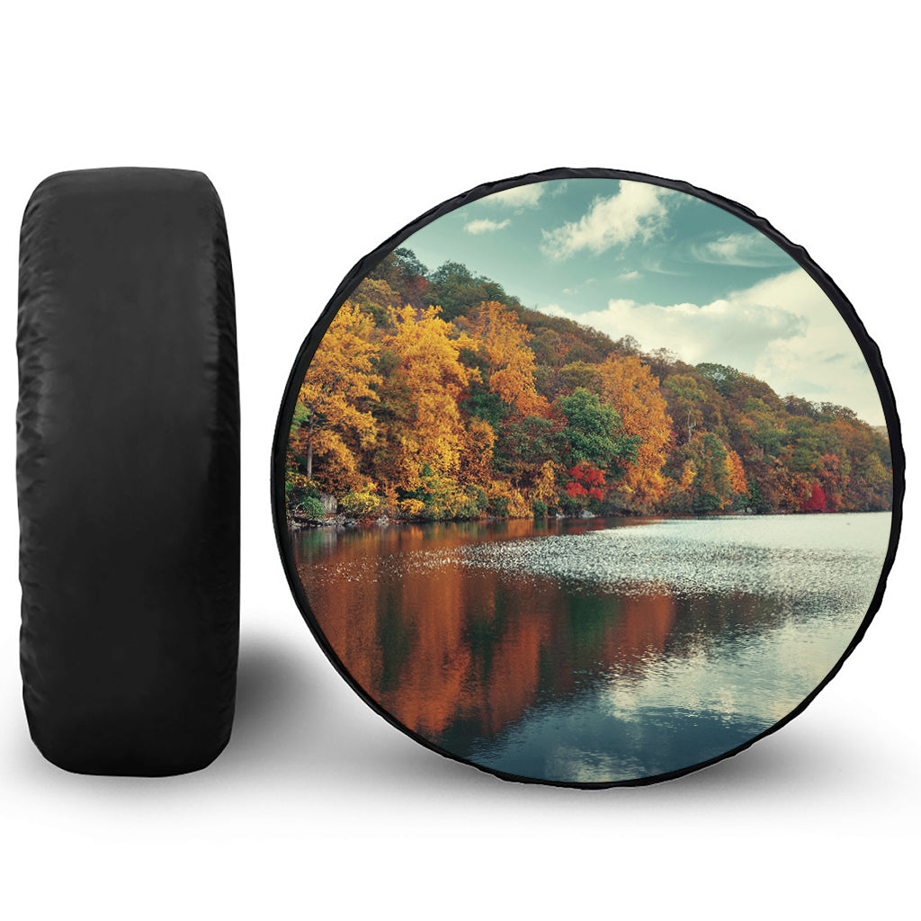 Autumn Lake Print Tire Cover
