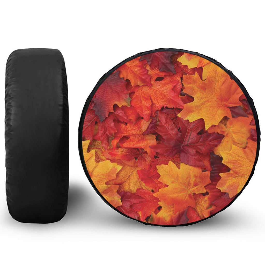 Autumn Maple Leaf Print Tire Cover