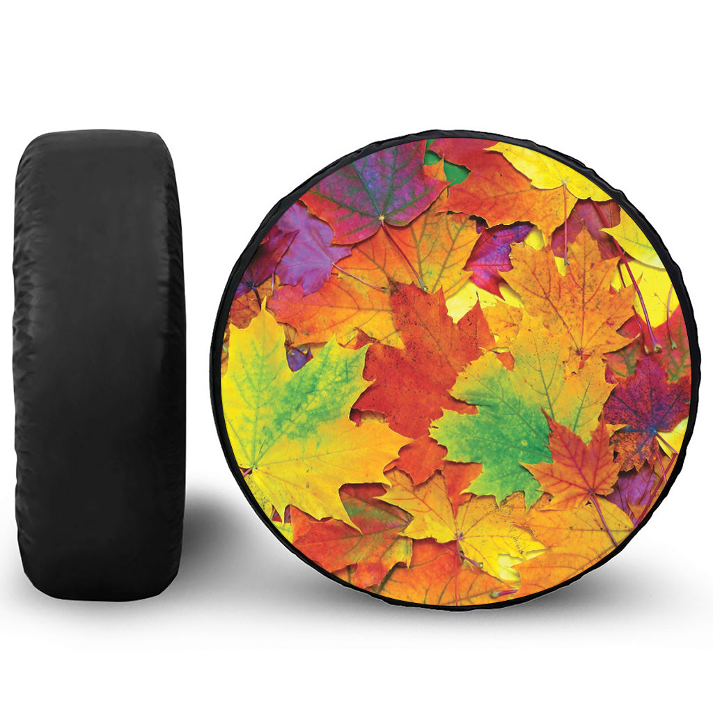 Autumn Maple Leaves Print Tire Cover