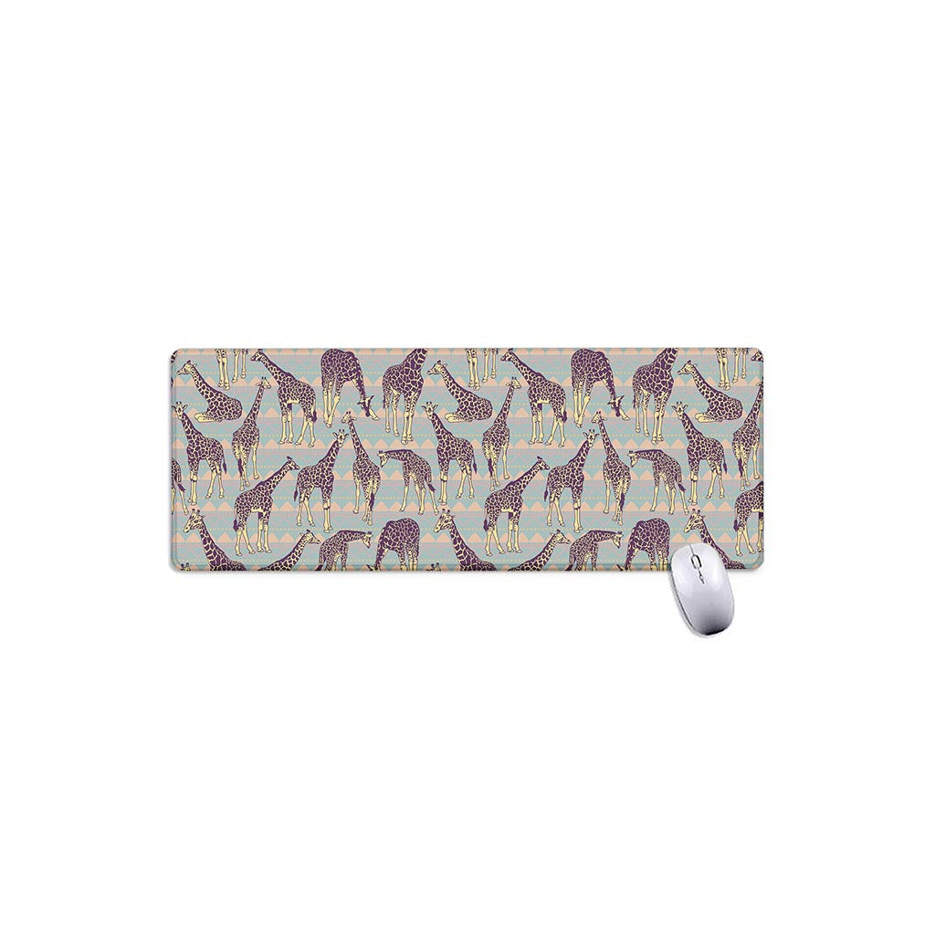 Aztec Giraffe Pattern Print Extended Mouse Pad