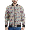 Aztec Giraffe Pattern Print Men's Bomber Jacket