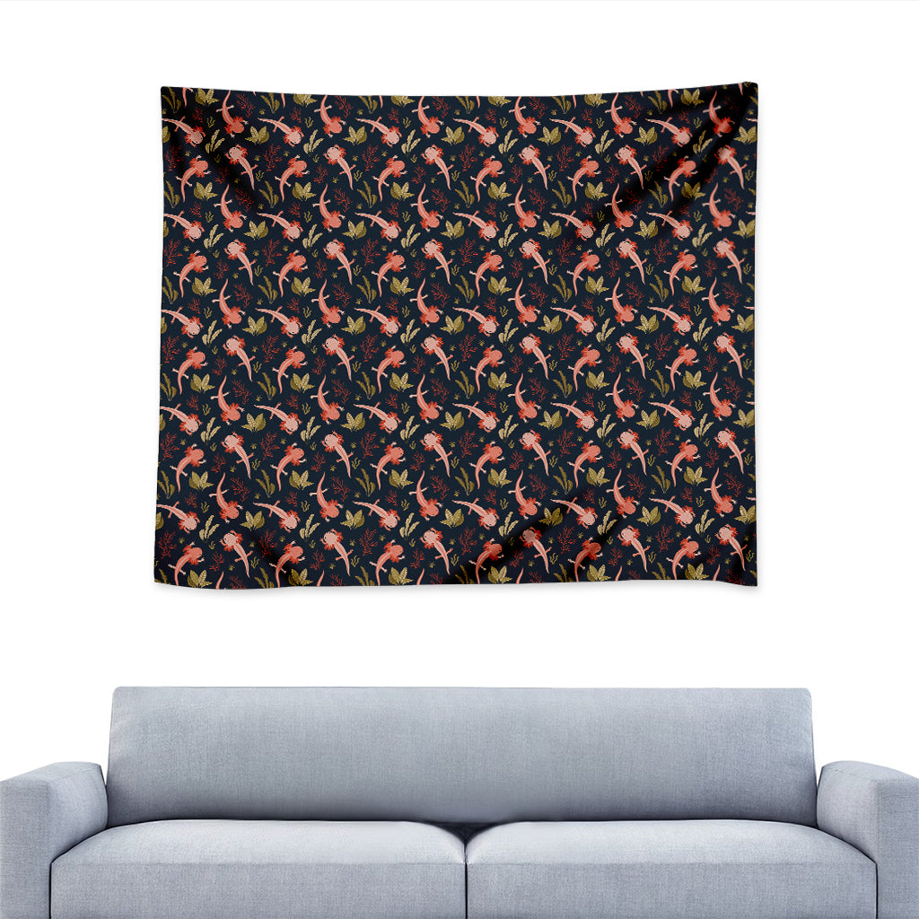 Baby Axolotl Pattern Print Tapestry