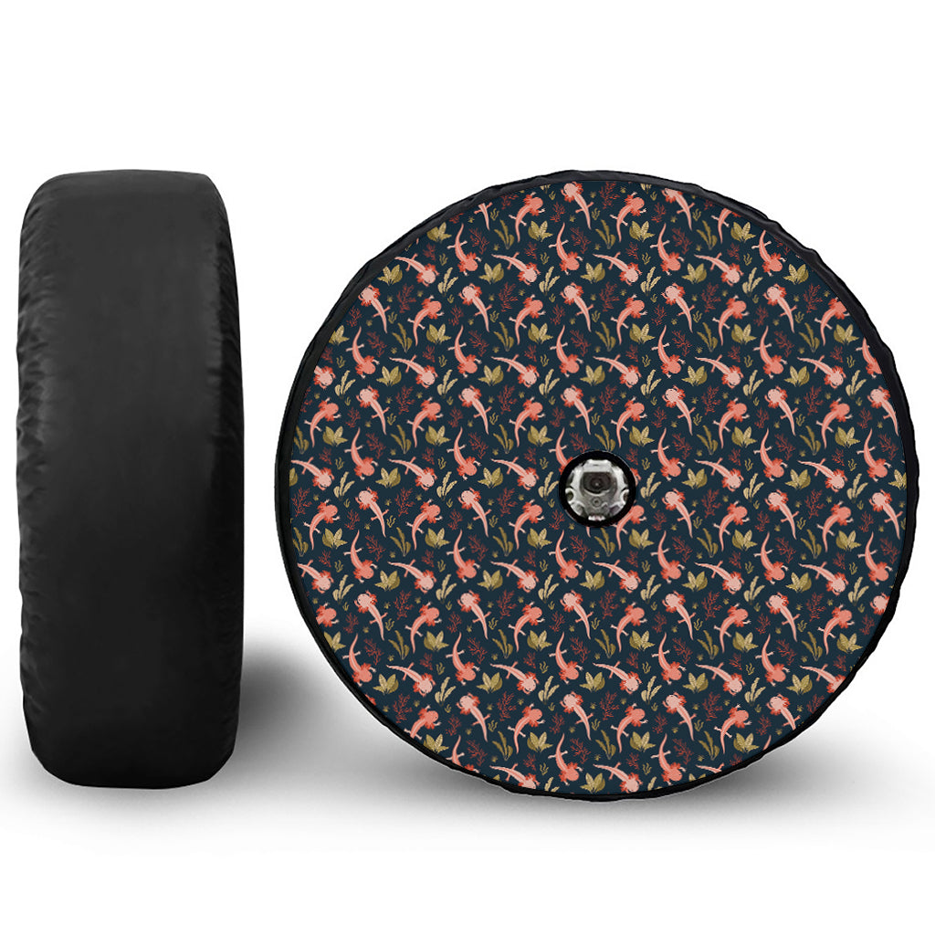 Baby Axolotl Pattern Print Tire Cover With Camera Hole