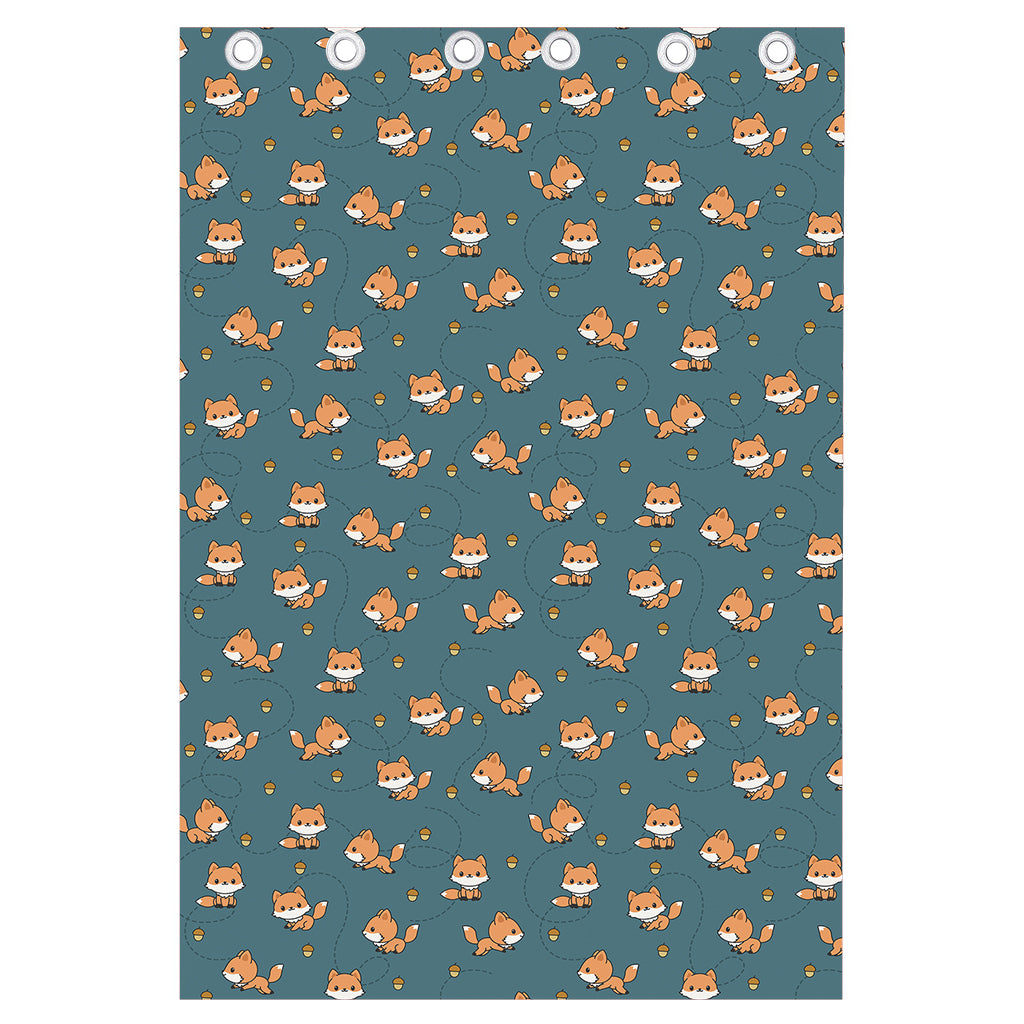 Baby Fox Pattern Print Curtain