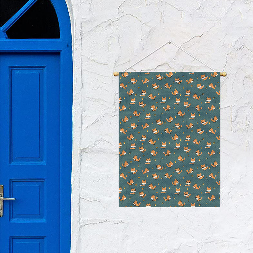 Baby Fox Pattern Print Garden Flag