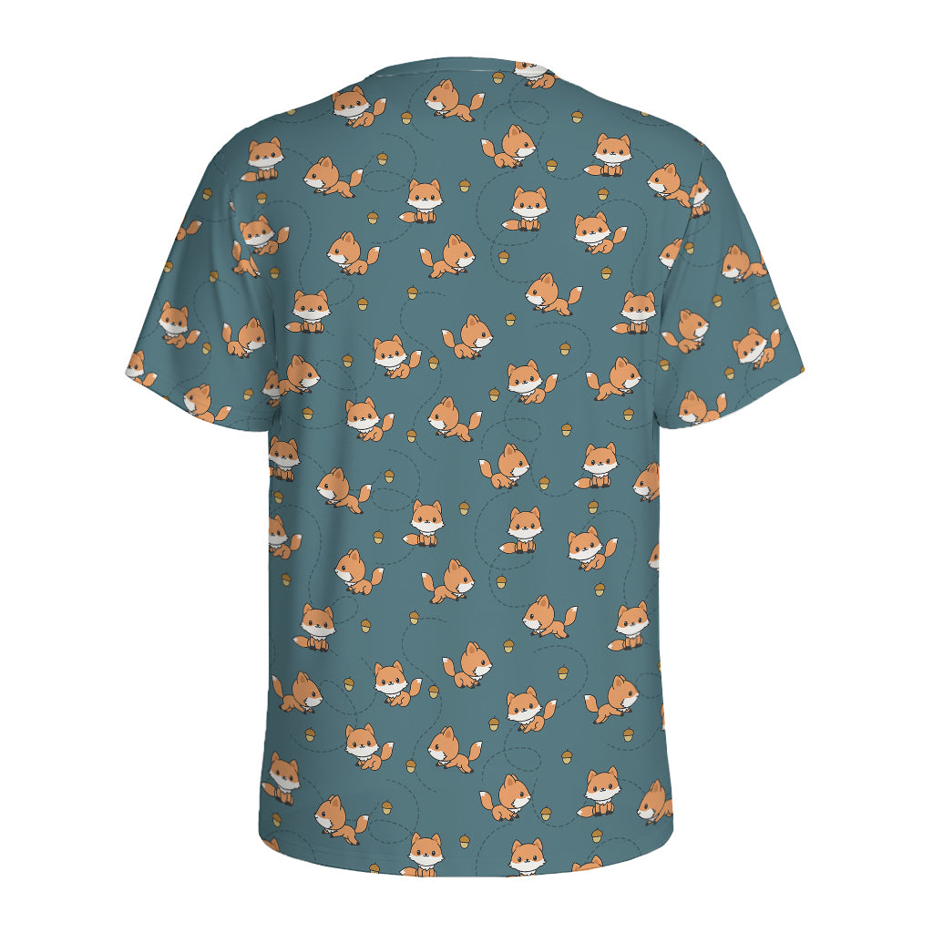 Baby Fox Pattern Print Men's Sports T-Shirt