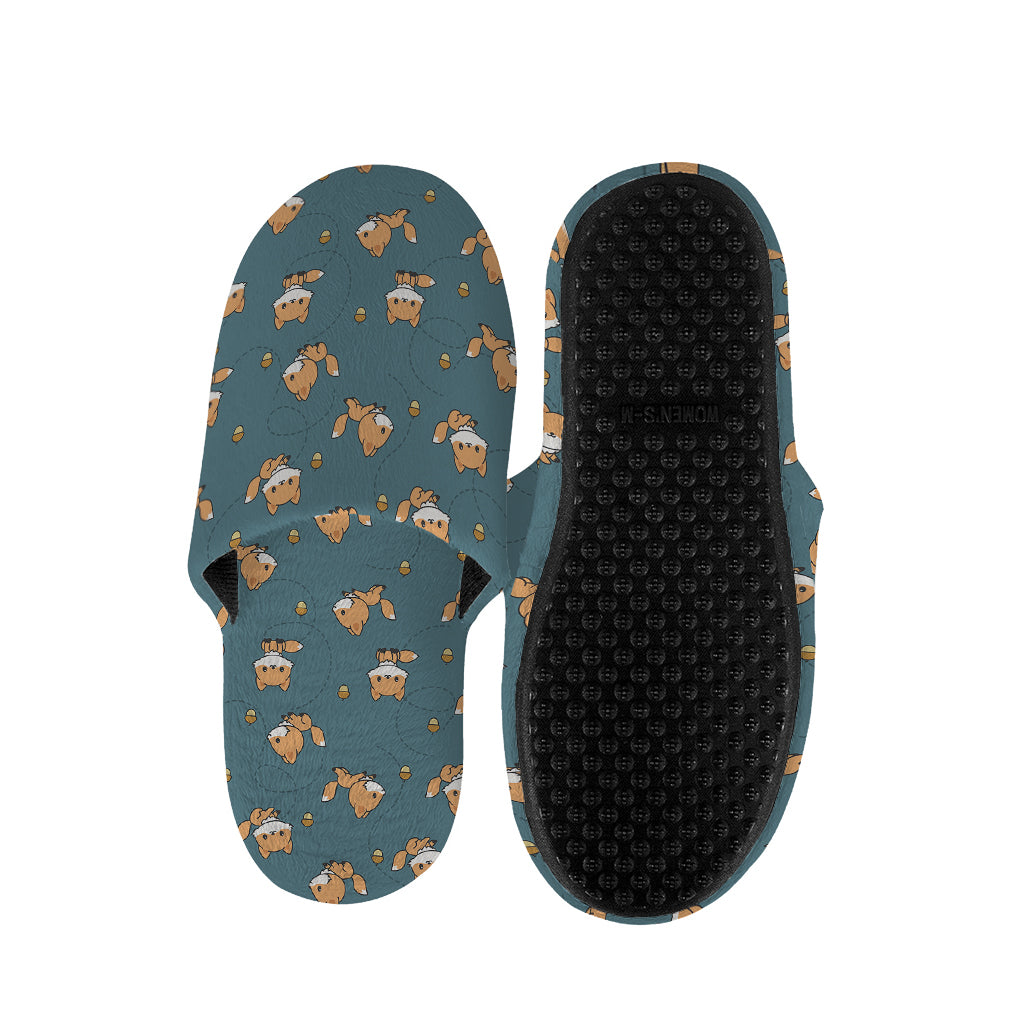 Baby Fox Pattern Print Slippers