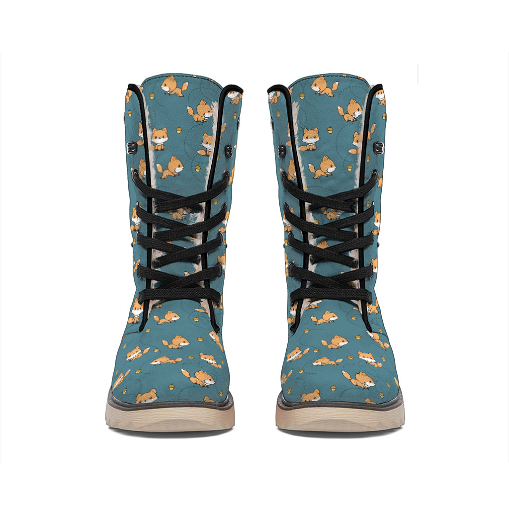 Baby Fox Pattern Print Winter Boots