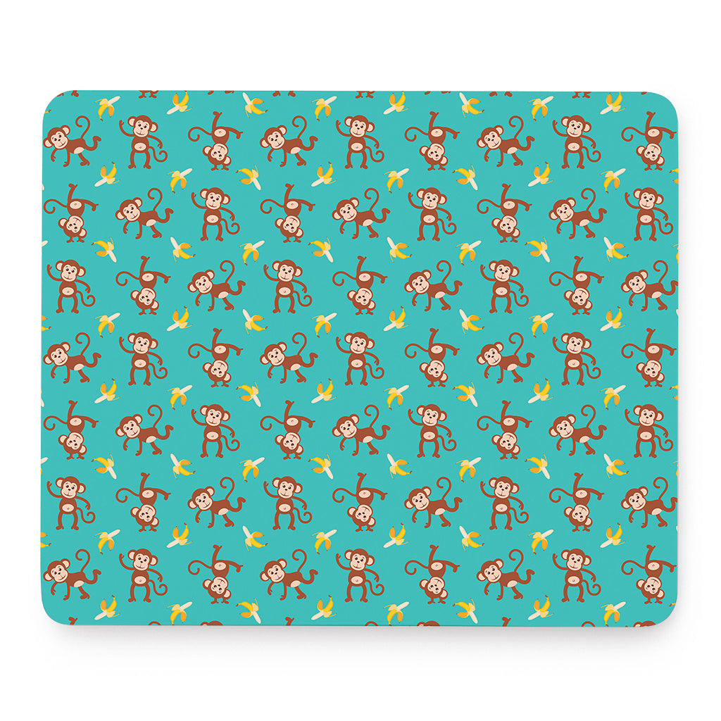 Banana And Monkey Pattern Print Mouse Pad