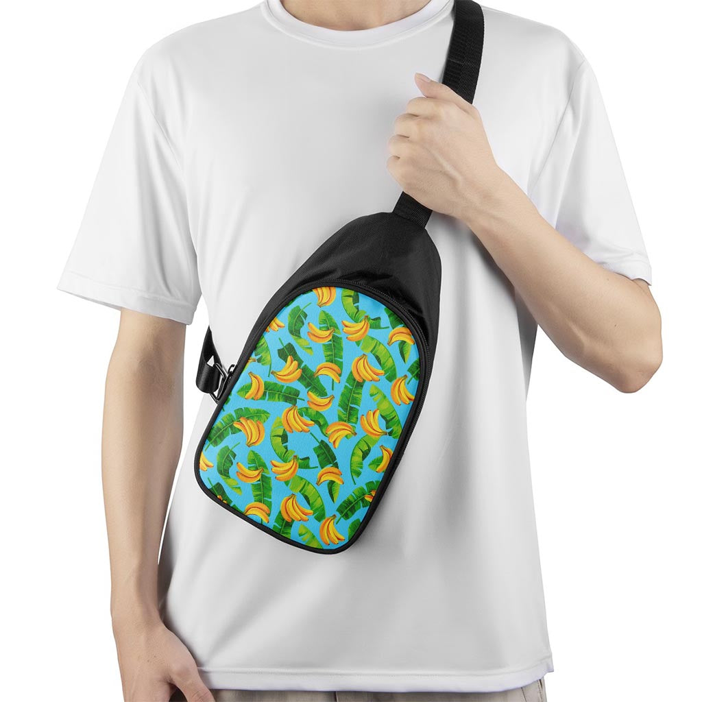 Banana Leaf Pattern Print Chest Bag