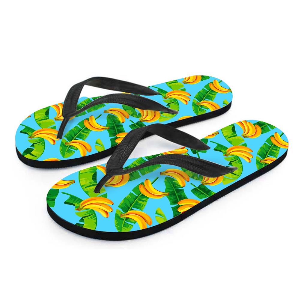 Banana Leaf Pattern Print Flip Flops