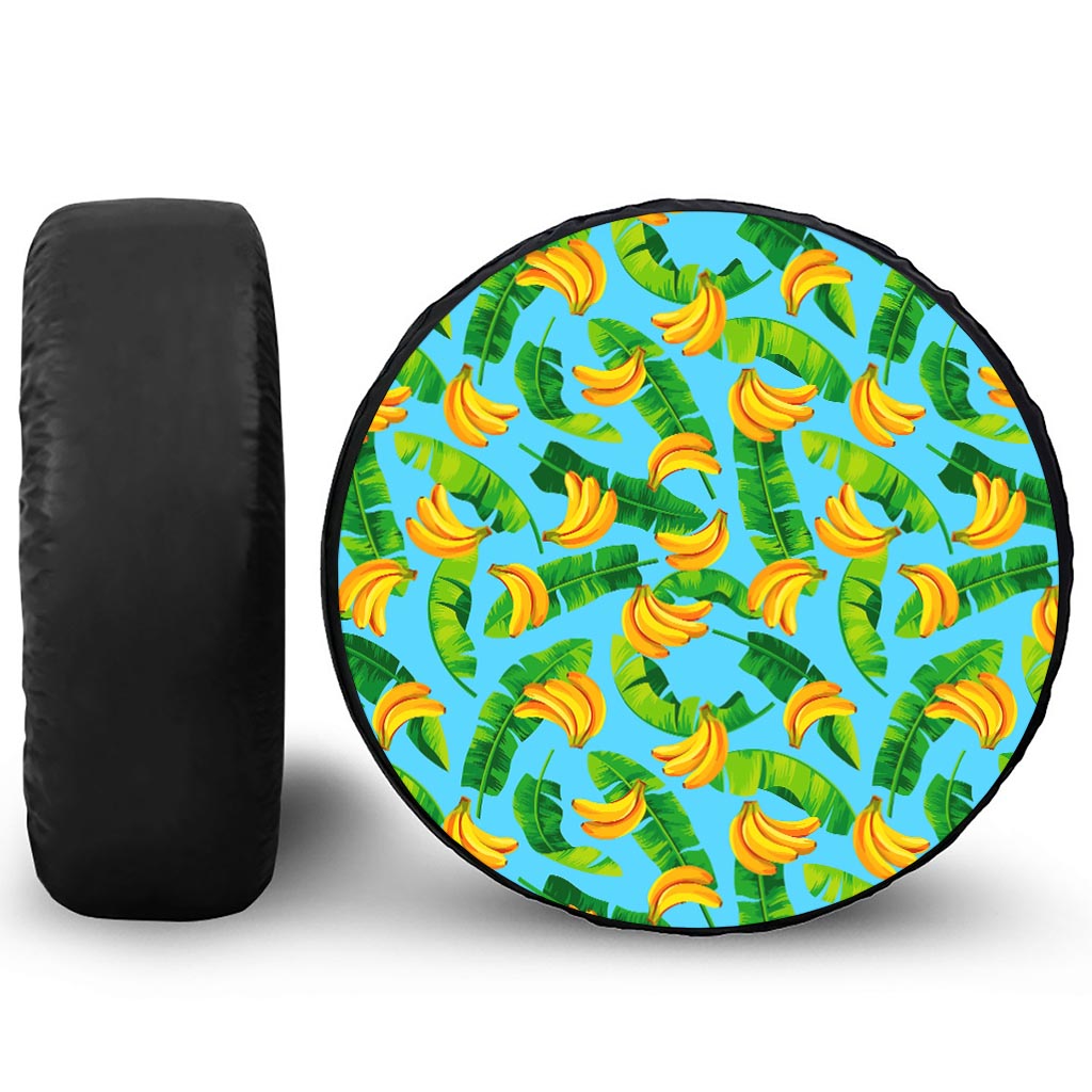 Banana Leaf Pattern Print Tire Cover