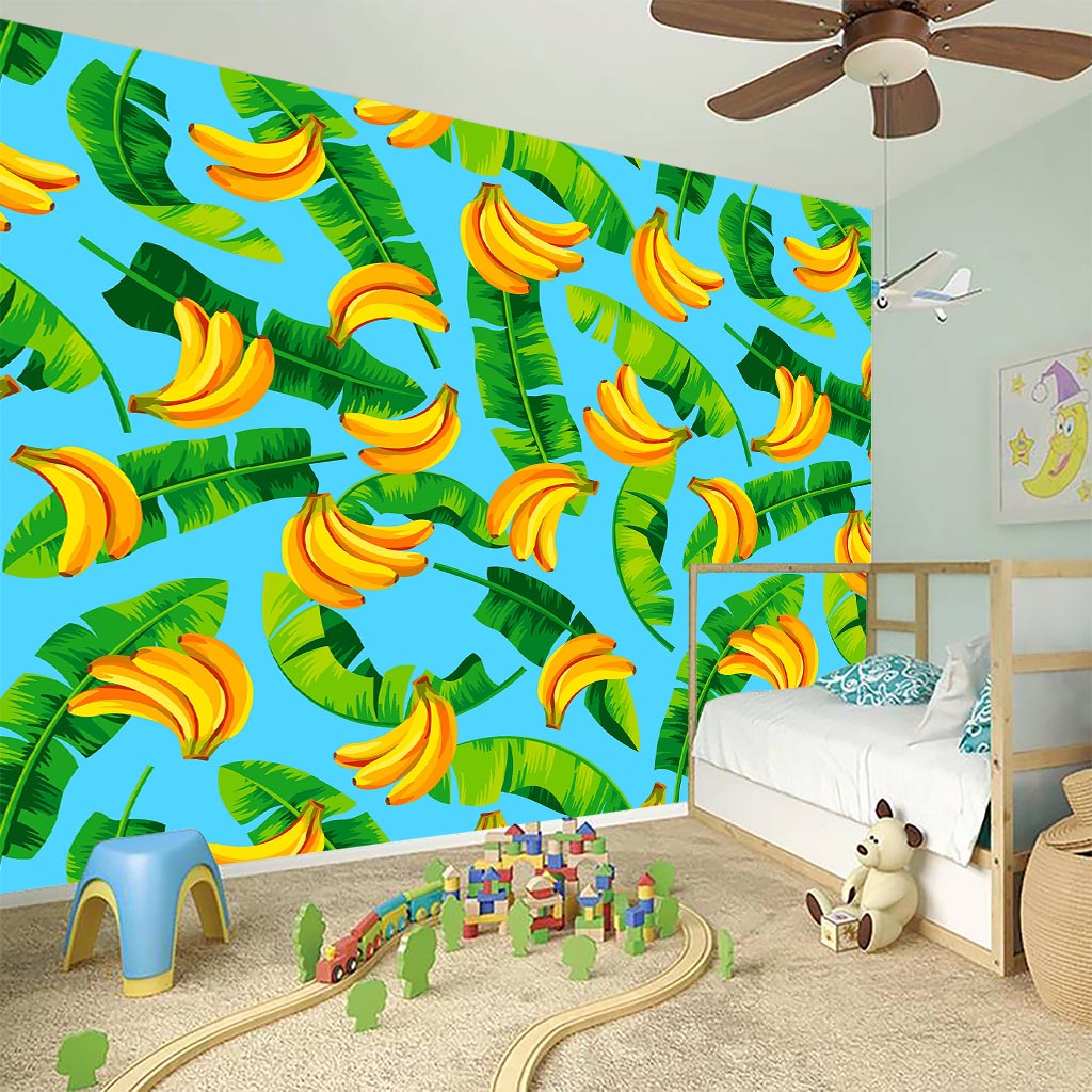 Banana Leaf Pattern Print Wall Sticker