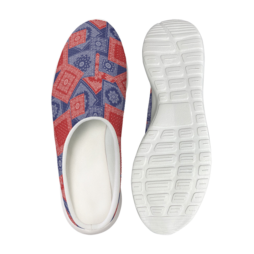 Bandanna Patchwork Pattern Print Mesh Casual Shoes