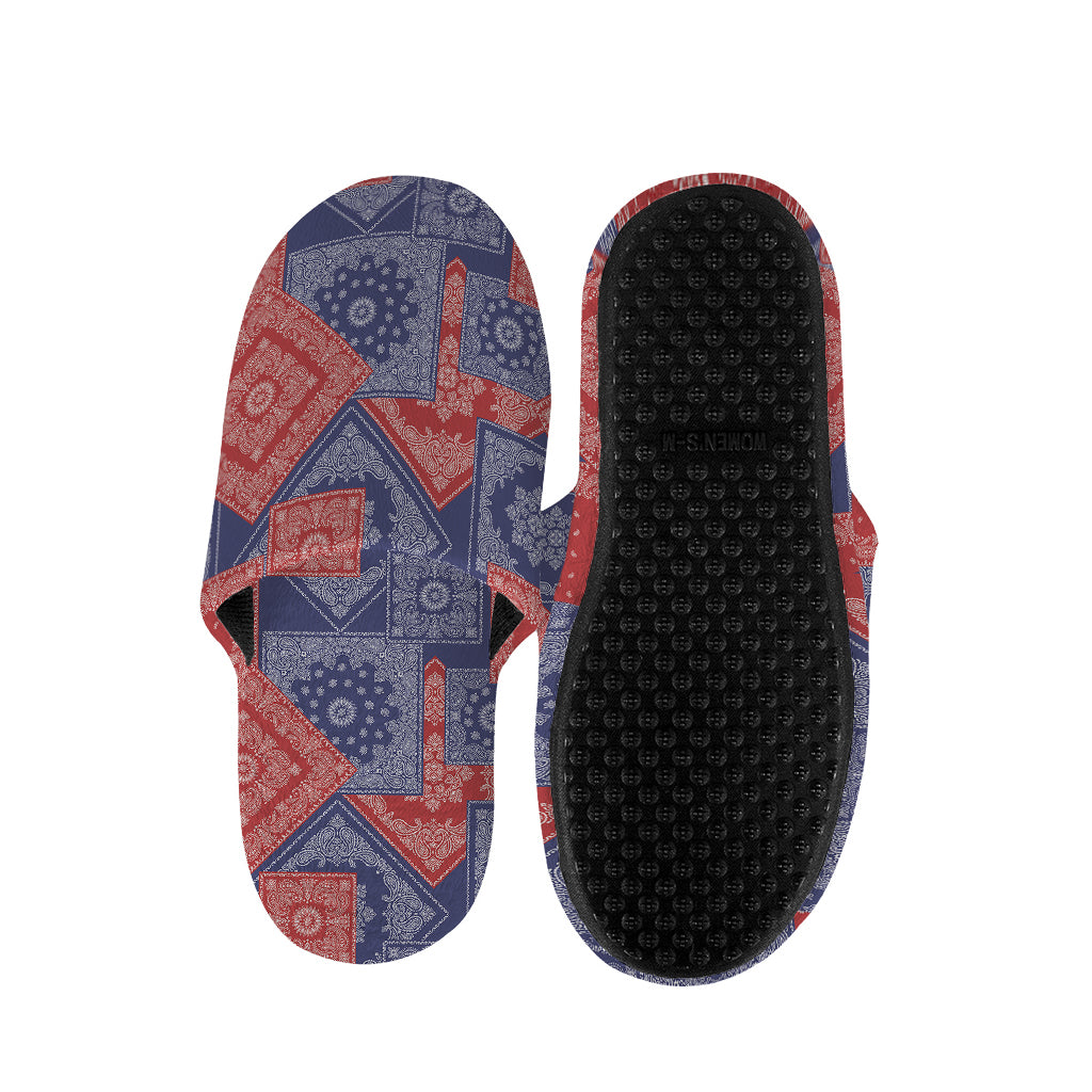 Bandanna Patchwork Pattern Print Slippers