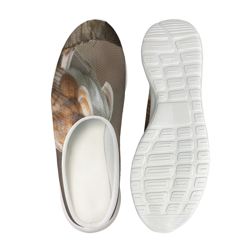 Barn Owl Print Mesh Casual Shoes