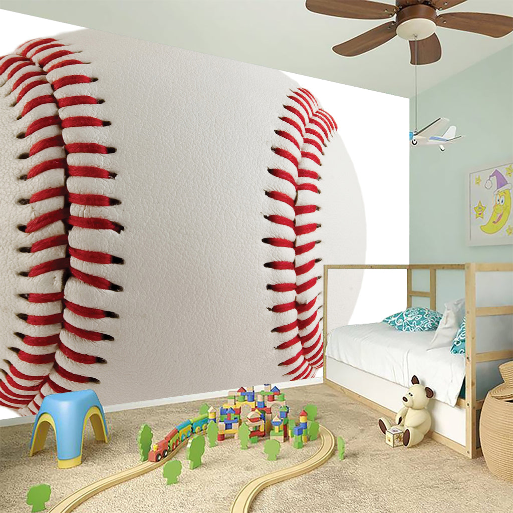 Baseball Stitching Print Wall Sticker