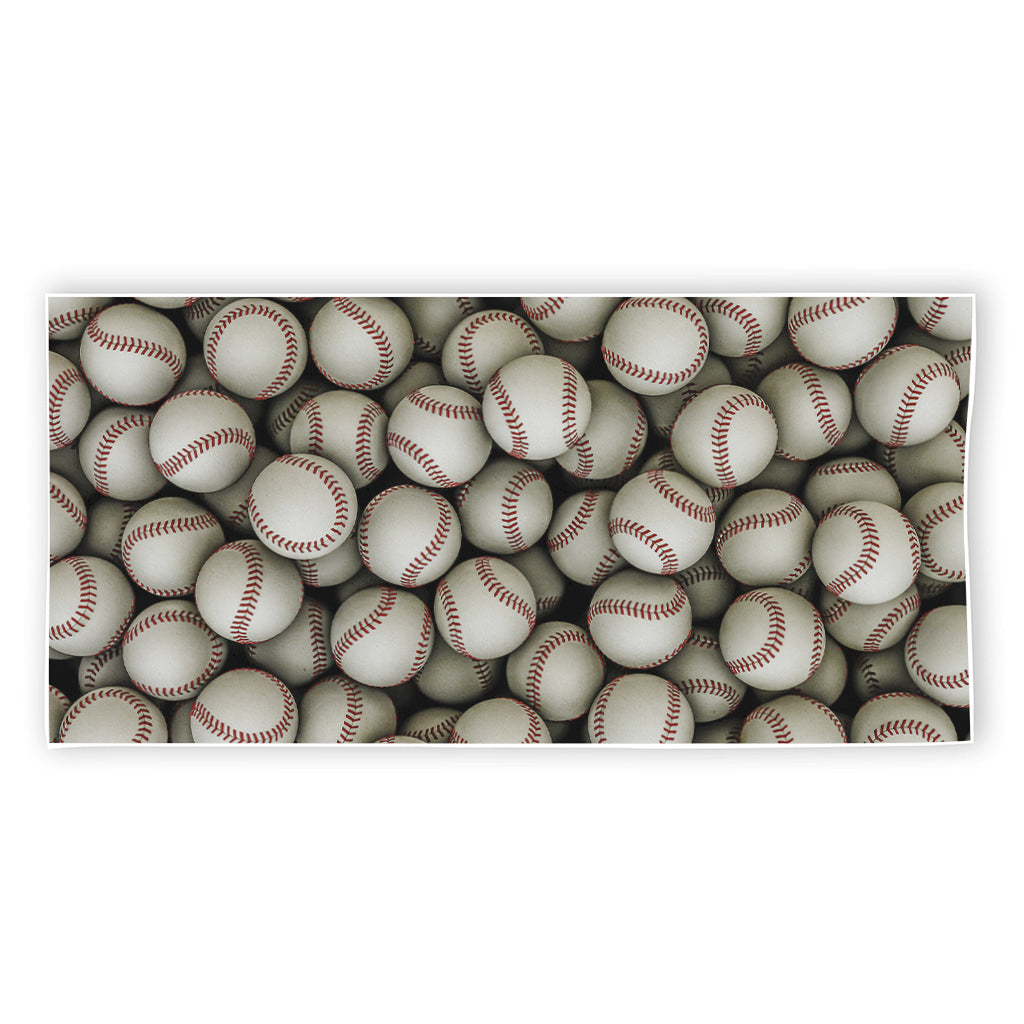 Baseballs 3D Print Beach Towel