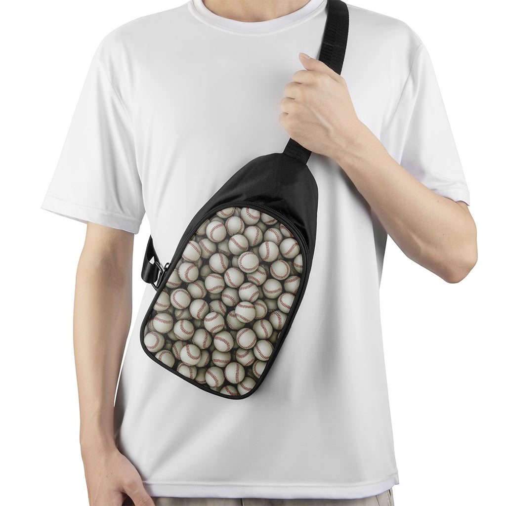 Baseballs 3D Print Chest Bag