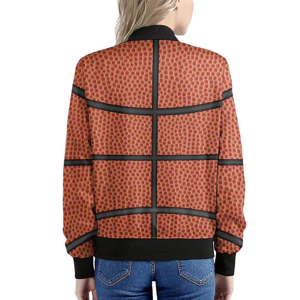 Basketball Ball Print Women's Bomber Jacket