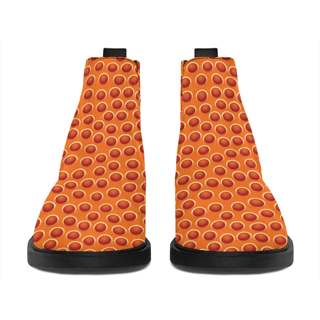 Basketball Bumps Print Flat Ankle Boots