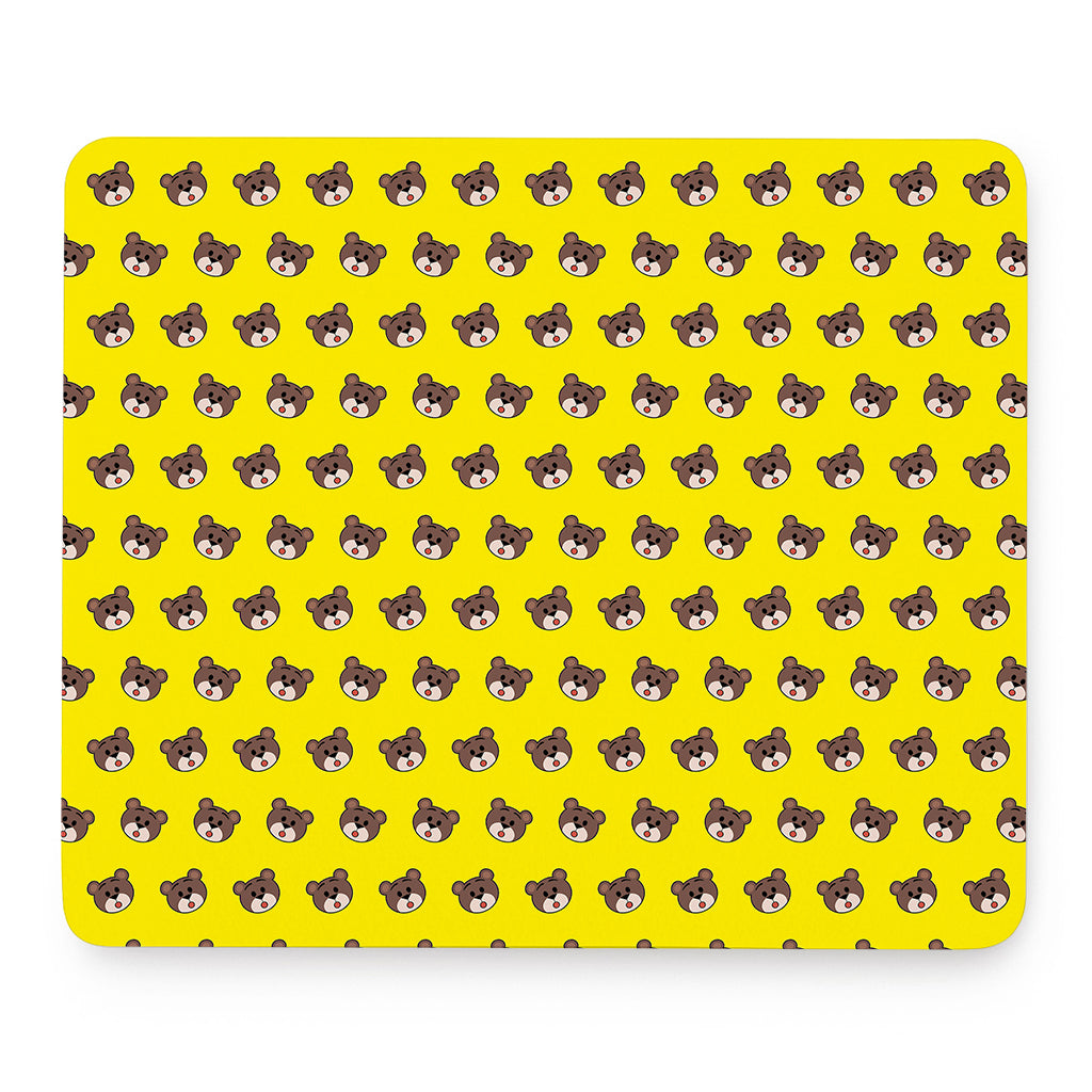 Bear Emoji Pattern Print Mouse Pad