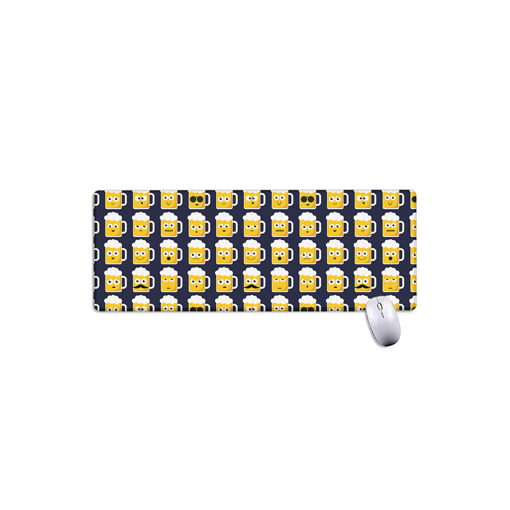 Beer Emoji Pattern Print Extended Mouse Pad