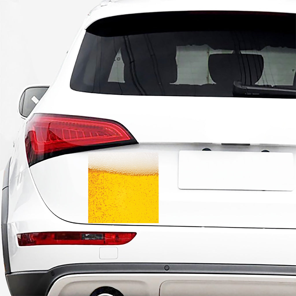 Beer With Foam Print Car Sticker