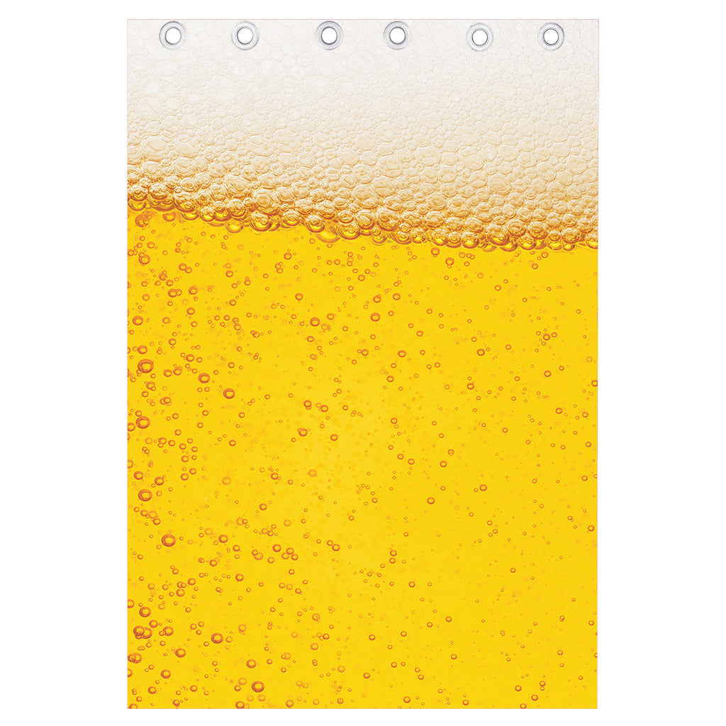 Beer With Foam Print Curtain
