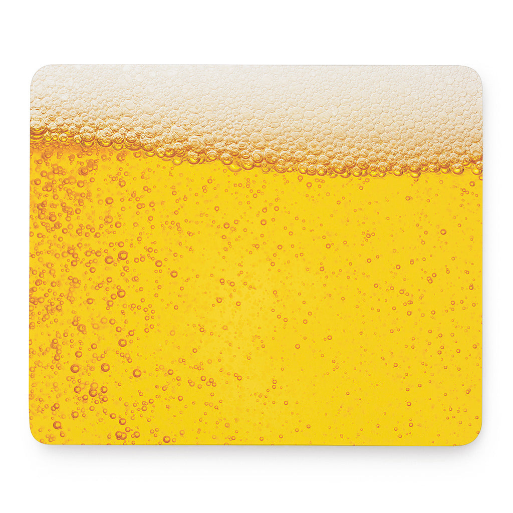 Beer With Foam Print Mouse Pad