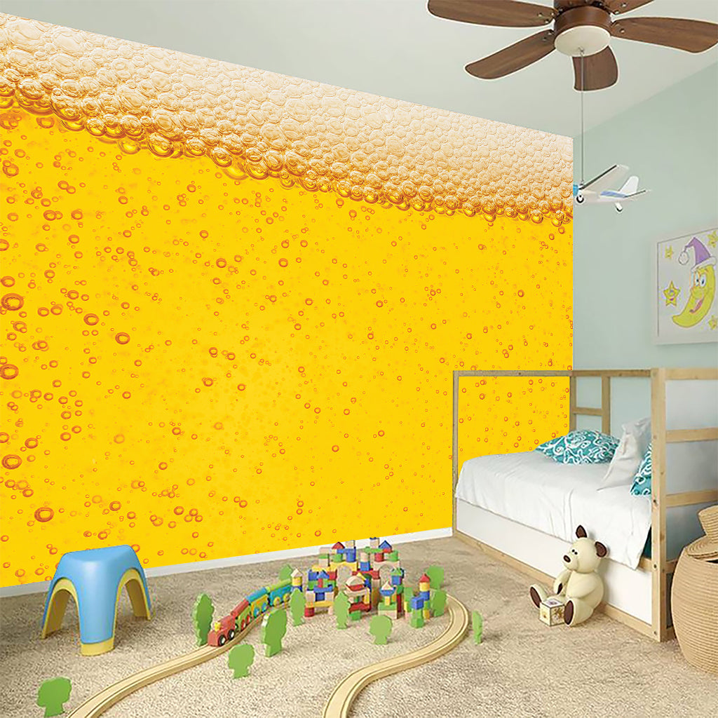 Beer With Foam Print Wall Sticker