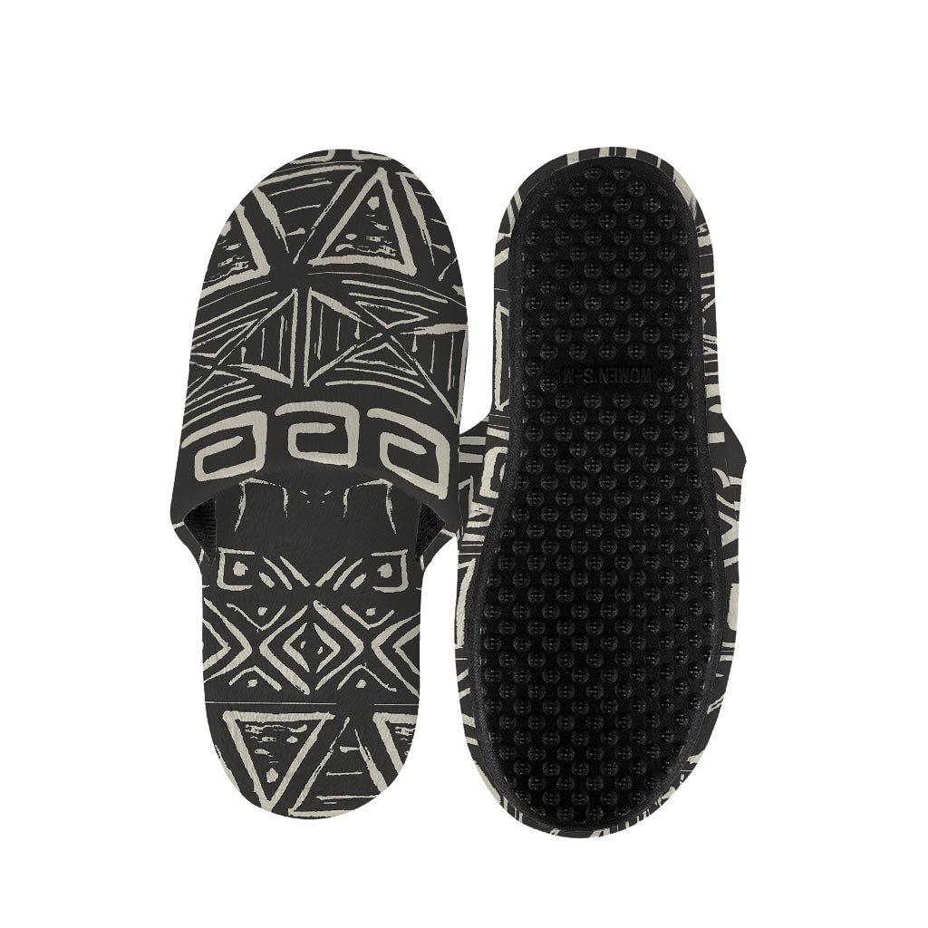 Beige Aztec Pattern Print Slippers