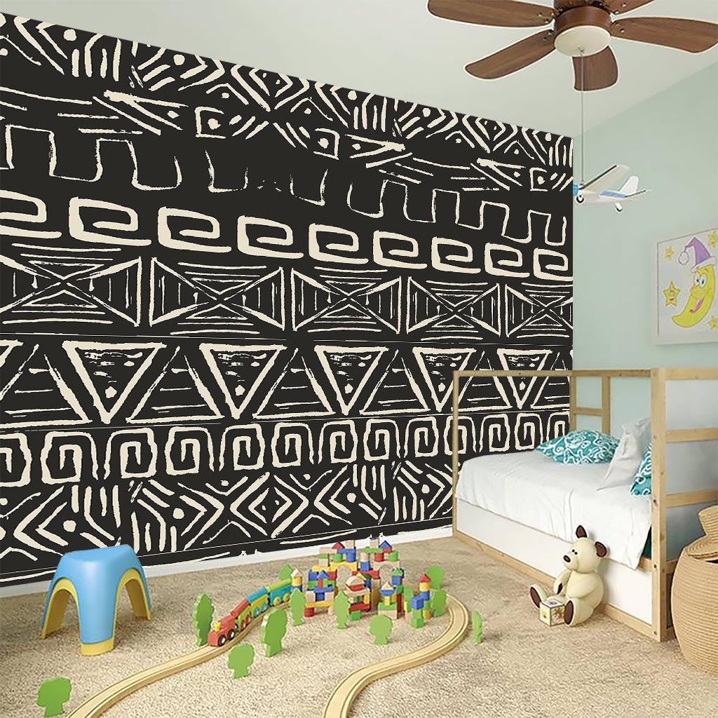 Beige Aztec Pattern Print Wall Sticker