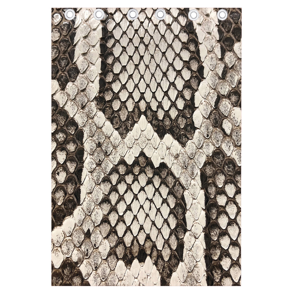Beige Snakeskin Print Curtain