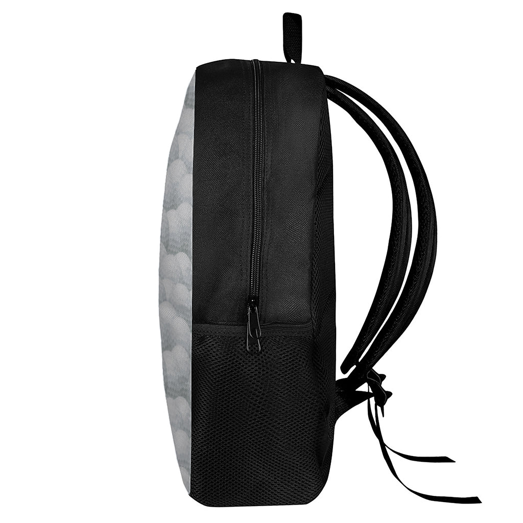 Big Golf Ball Pattern Print 17 Inch Backpack