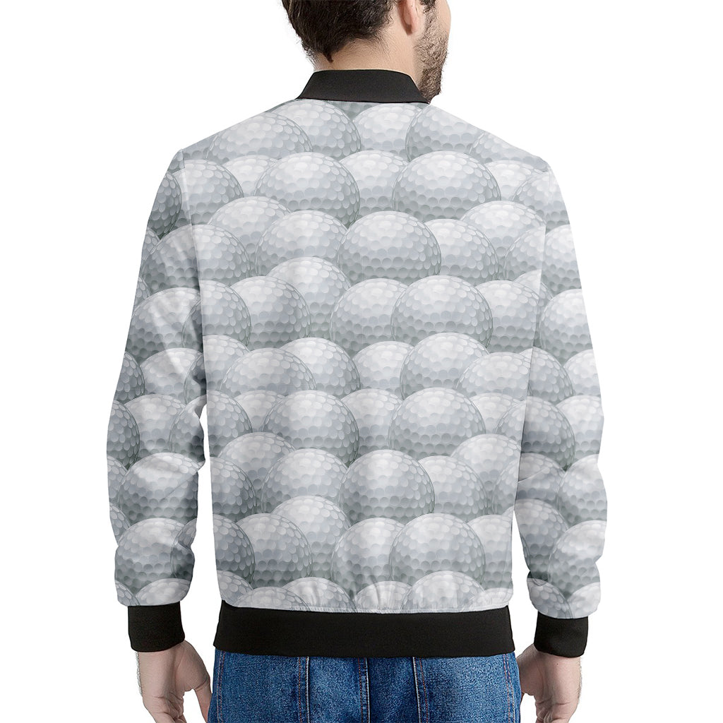 Big Golf Ball Pattern Print Men's Bomber Jacket