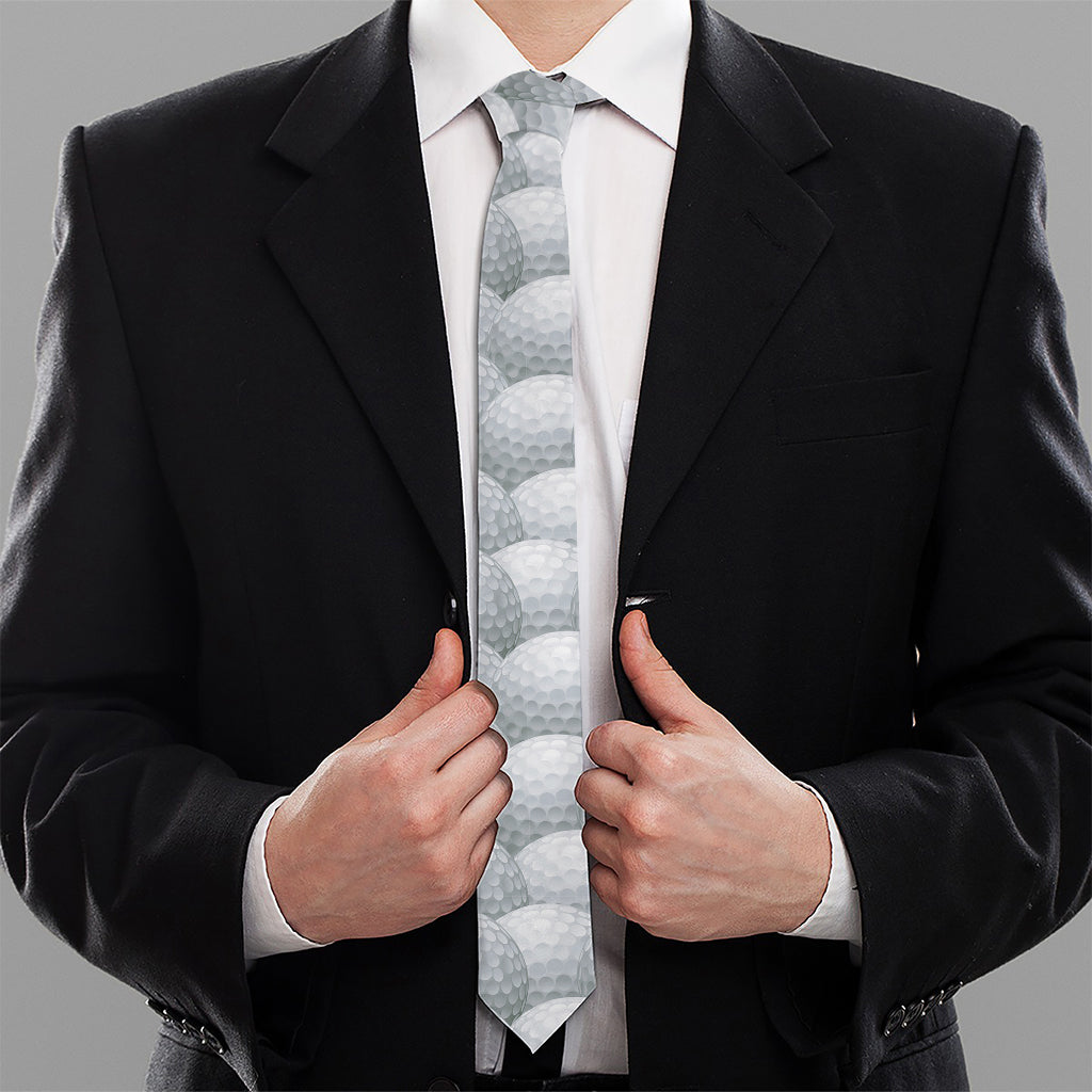 Big Golf Ball Pattern Print Necktie